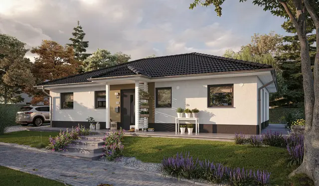 Der Bungalow 110 mit Vordach