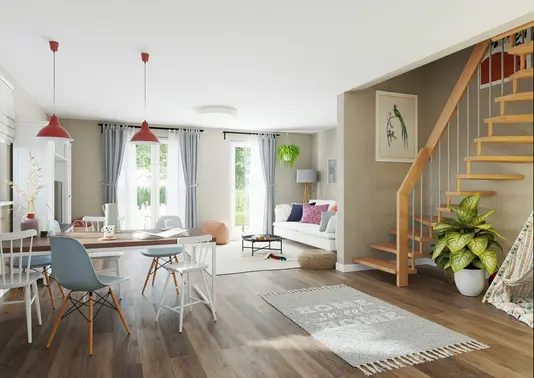 Doppelhaus-Mainz-128-Wohnzimmer Modernes lichtdurchflutetes Wohnzimmer