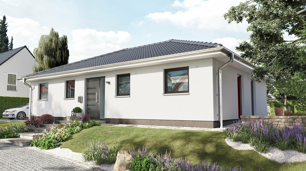 Der Bungalow 110 mit Blick von der Straße