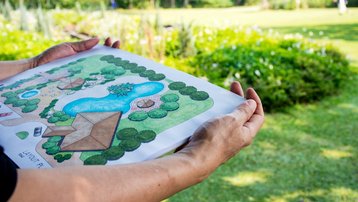 Gartenplanung mit Entwurf für nachhaltige Gartengestaltung und grüne Außenbereiche